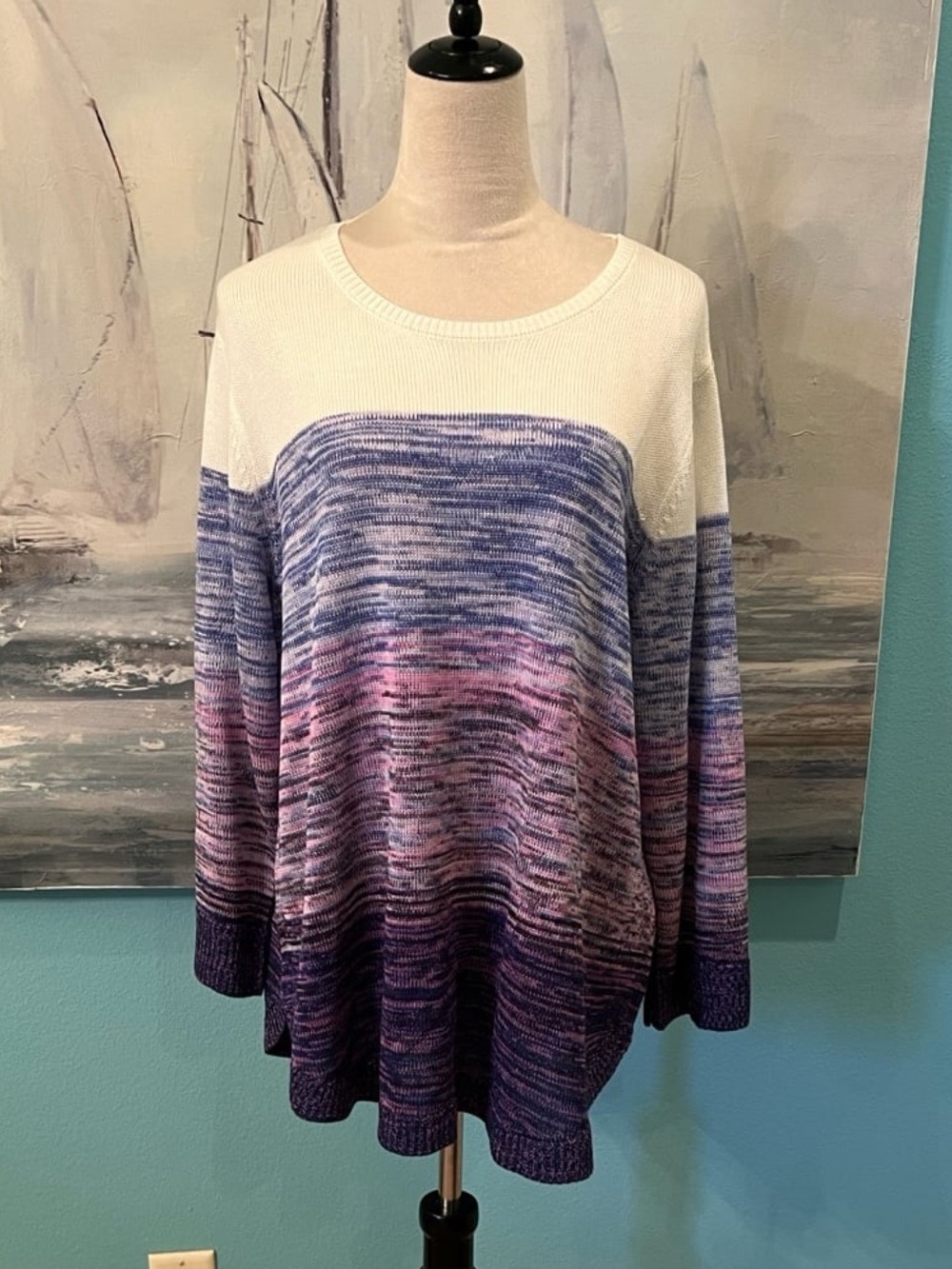 NWT Allison Daley Ombré Sweater, 1X